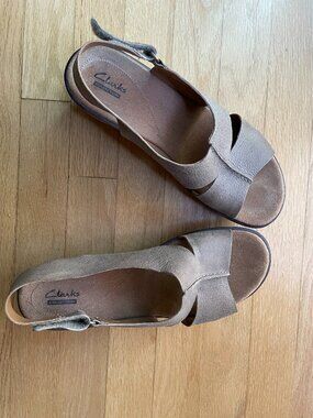 Clark's cork wedge sandal